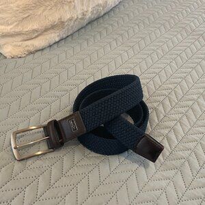 Greg Norman Men's Navy Blue Golf Performance Braided Woven Stretch Belt Size 40